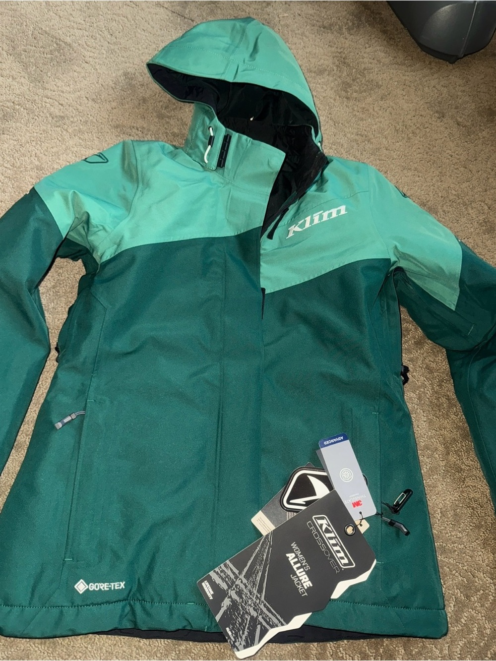 Klim Women's Two-Tone Teal Waterproof Ski Jacket